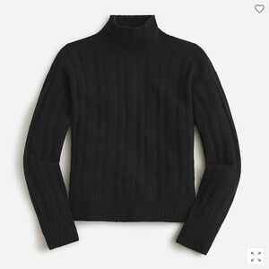 Ribbed mockneck sweater in Supersoft yarn
